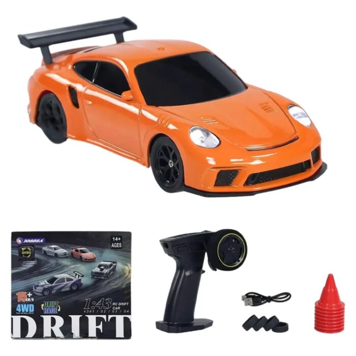 Jiabaile 2.4G RC Drift Car 1/43 Mini 4WD with Gyro – High-Speed Mosquito RC Car 15km/h