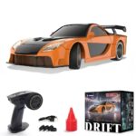 Fast and Furious Han's Mazda RX-7 Jiabaile 2.4G RC Drift Car 1/43 Mini 4WD with Gyro – High-Speed Remote Control Car 15km/h